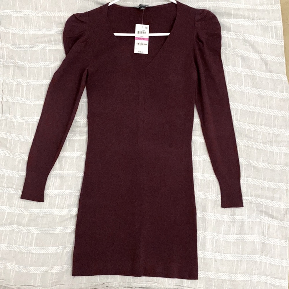 Sexy V Neck Maroon Minidress